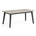 Stół do jadalni, Prostokątny stół jadalny 140 x 80 x 75 cm MDF melaminowany taca szare nóżki stal czarna