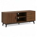Szafka RTV, MDF brązowy walnut tektura oprawa 160 x 40 x 60 cm z 2 szufladami i drzwi