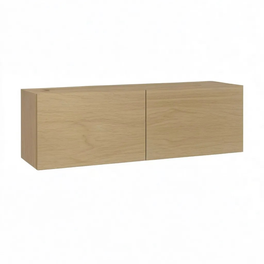 Szafka RTV, Prostokątna szafa TV 120 x 35 x 40 cm w lekkiej desce wiórowej z dębu melaminowanego