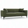 Sofa, 3- fotela z tapicerką poliestrową mikrofibry w kolorze oliwnym 210 x 90 x 85 cm